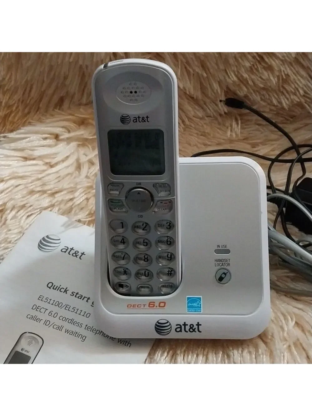 AT&T Cordless Telephone #EL51110 Dect 6.0 Digital5.02 - Picture 8 of 10